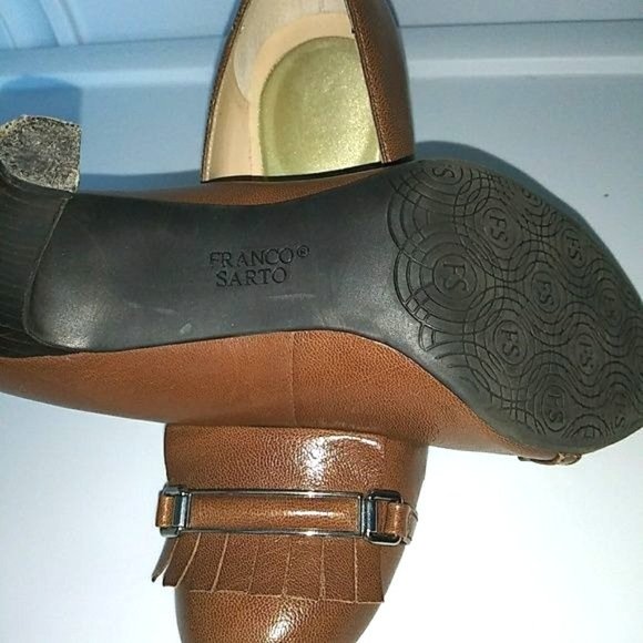 Franco Sarto Brown Leather Pumps Size 8.5 - Picture 6 of 8